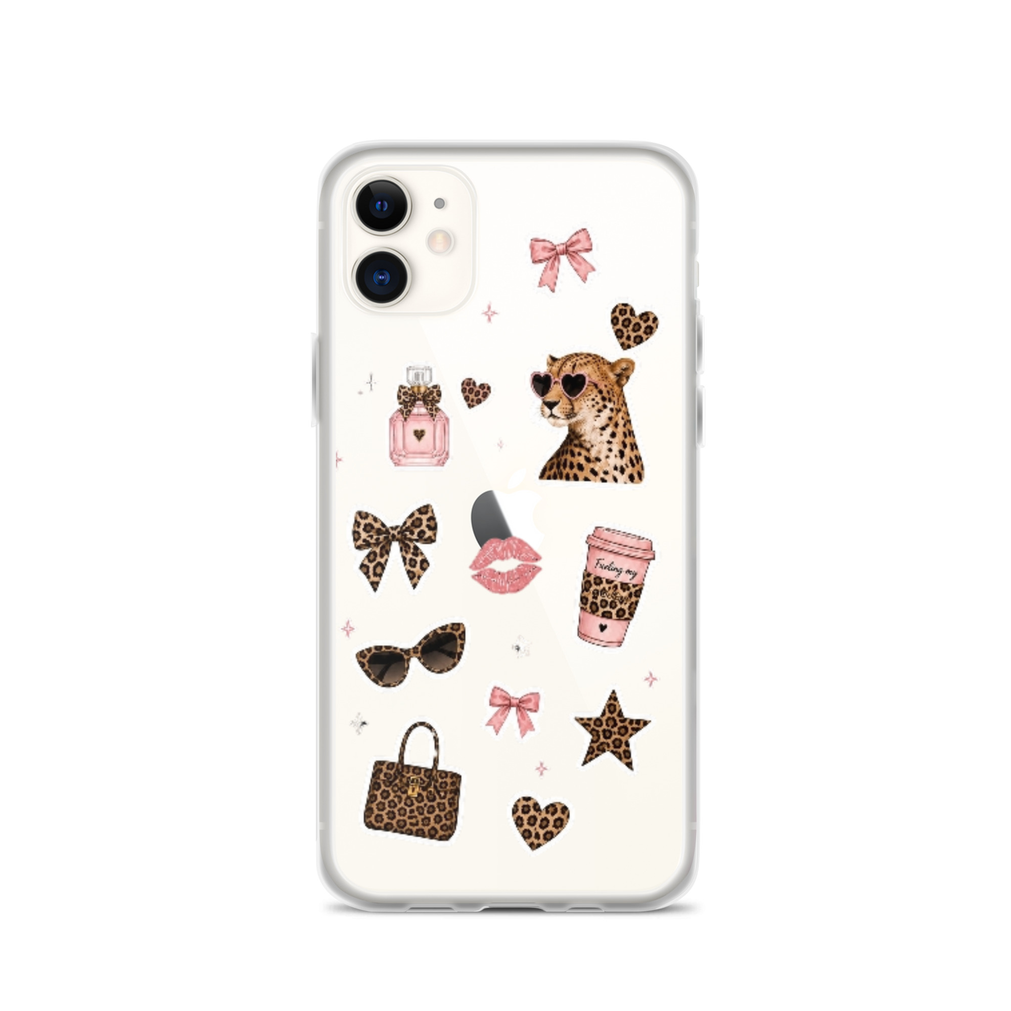 Cheetah Girl Stickers Clear Case for iPhone - Image 7