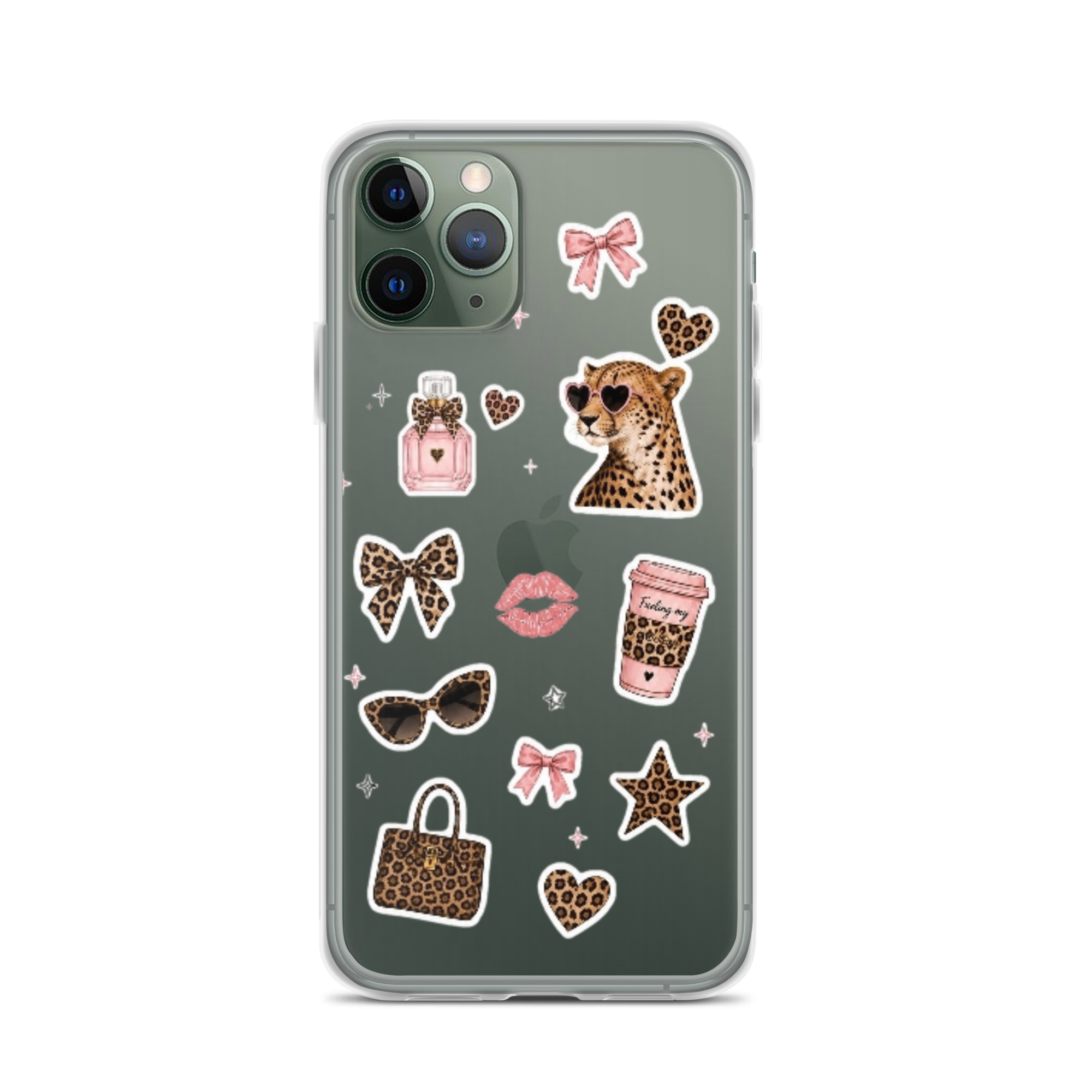 Cheetah Girl Stickers Clear Case for iPhone - Image 5