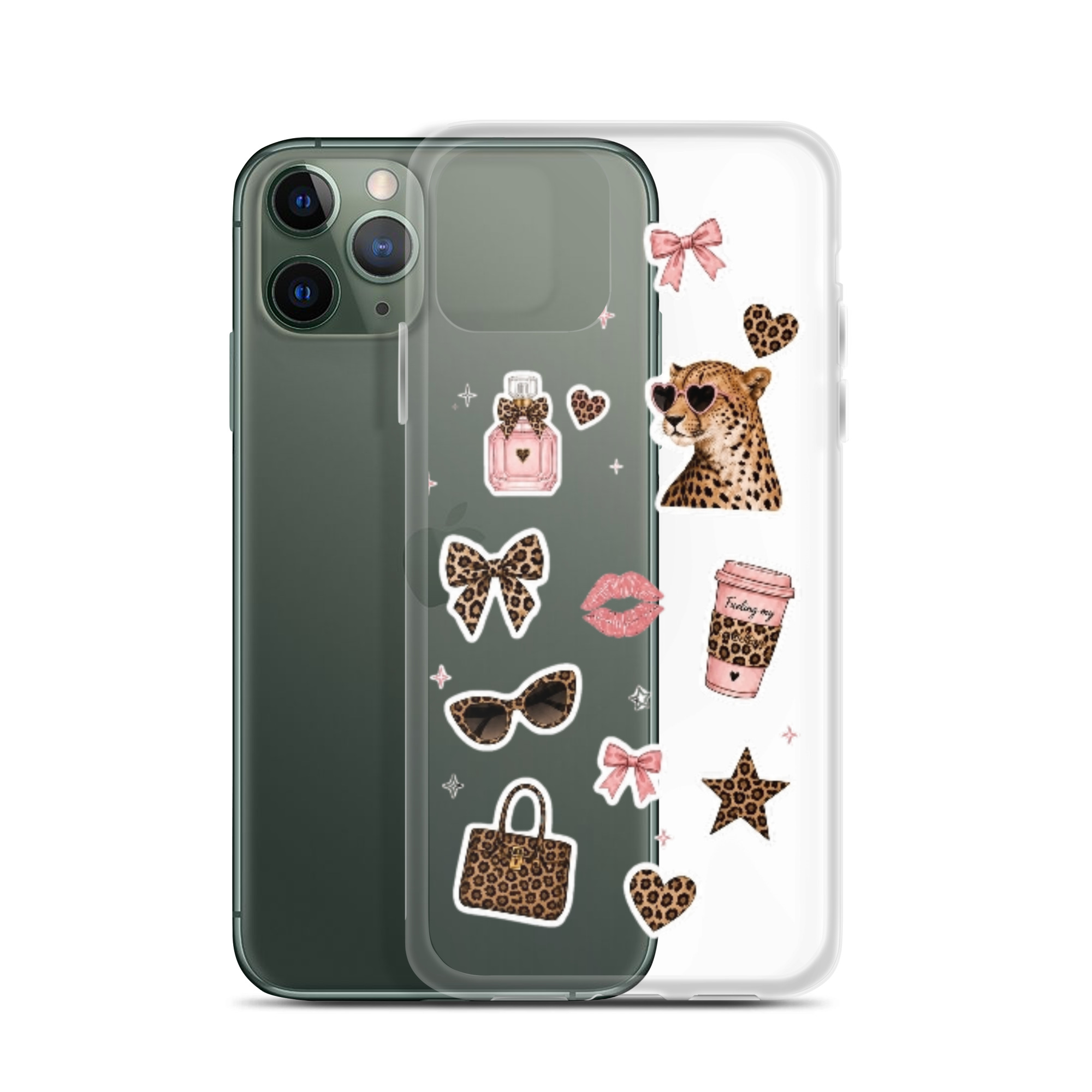Cheetah Girl Stickers Clear Case for iPhone - Image 6