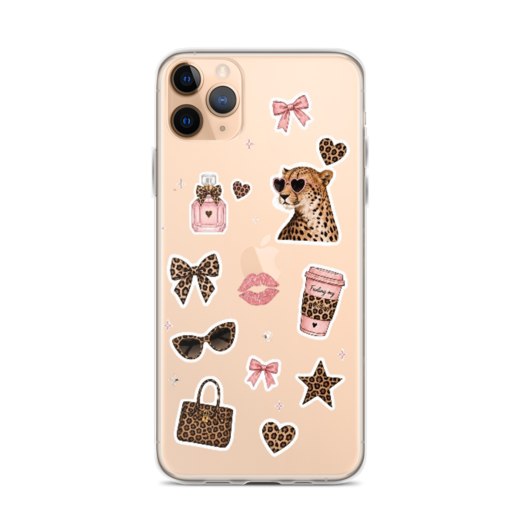Cheetah Girl Stickers Clear Case for iPhone - Image 3