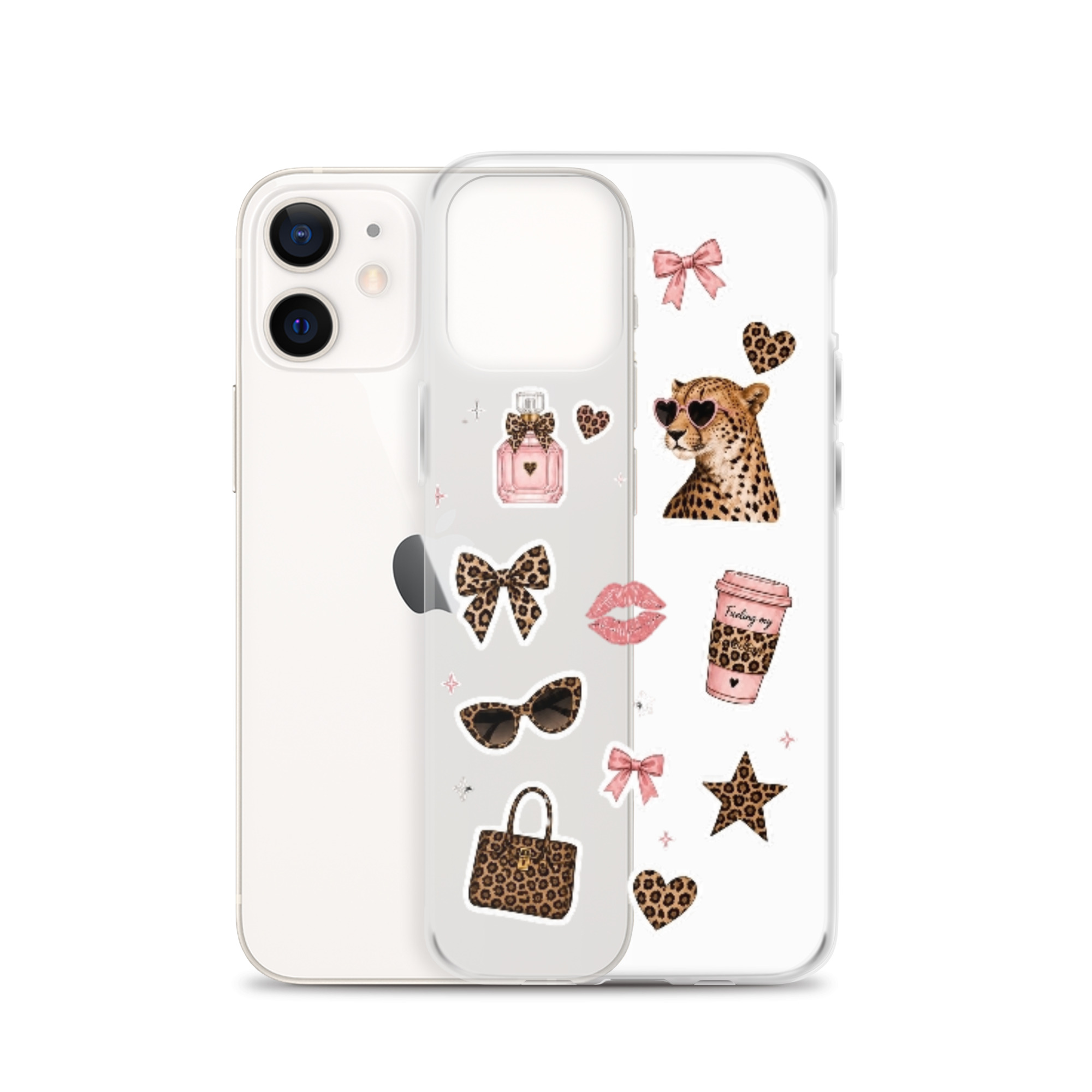 Cheetah Girl Stickers Clear Case for iPhone - Image 16