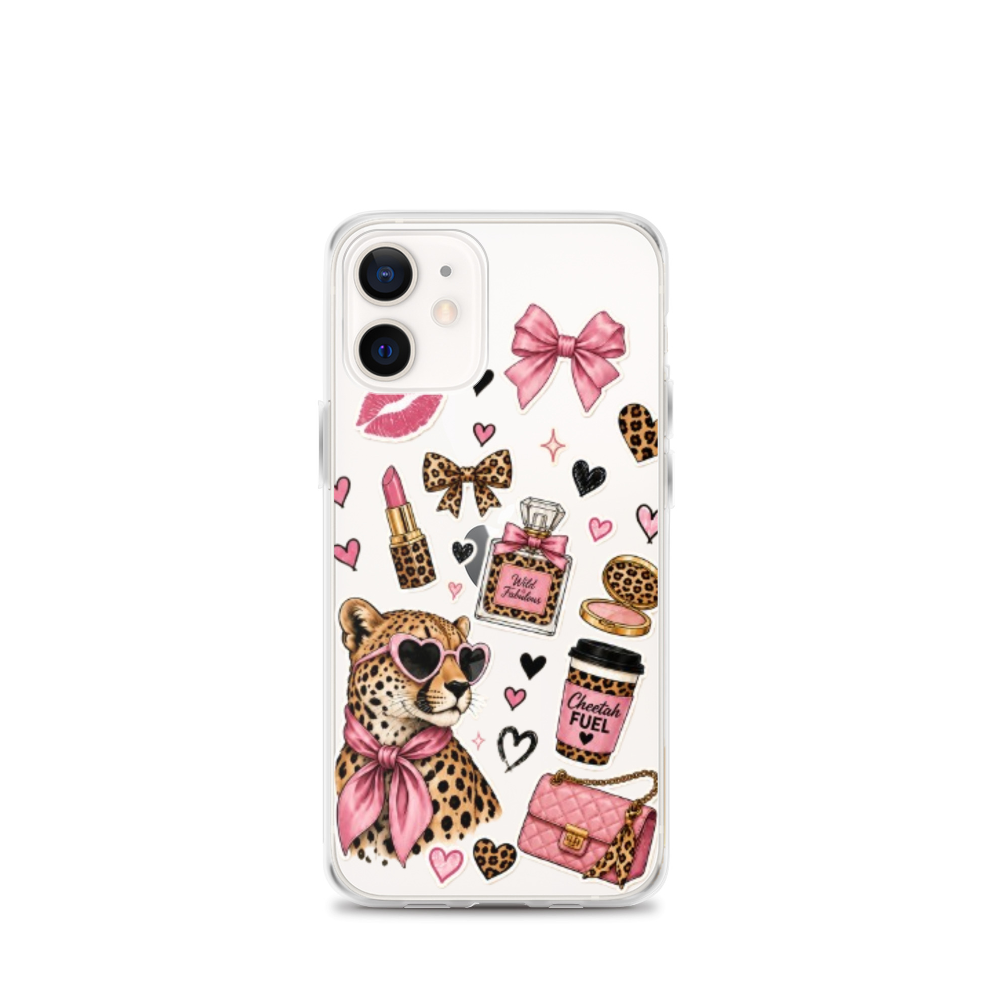 Wild Cheetah Stickers Clear Case for iPhone - Image 9