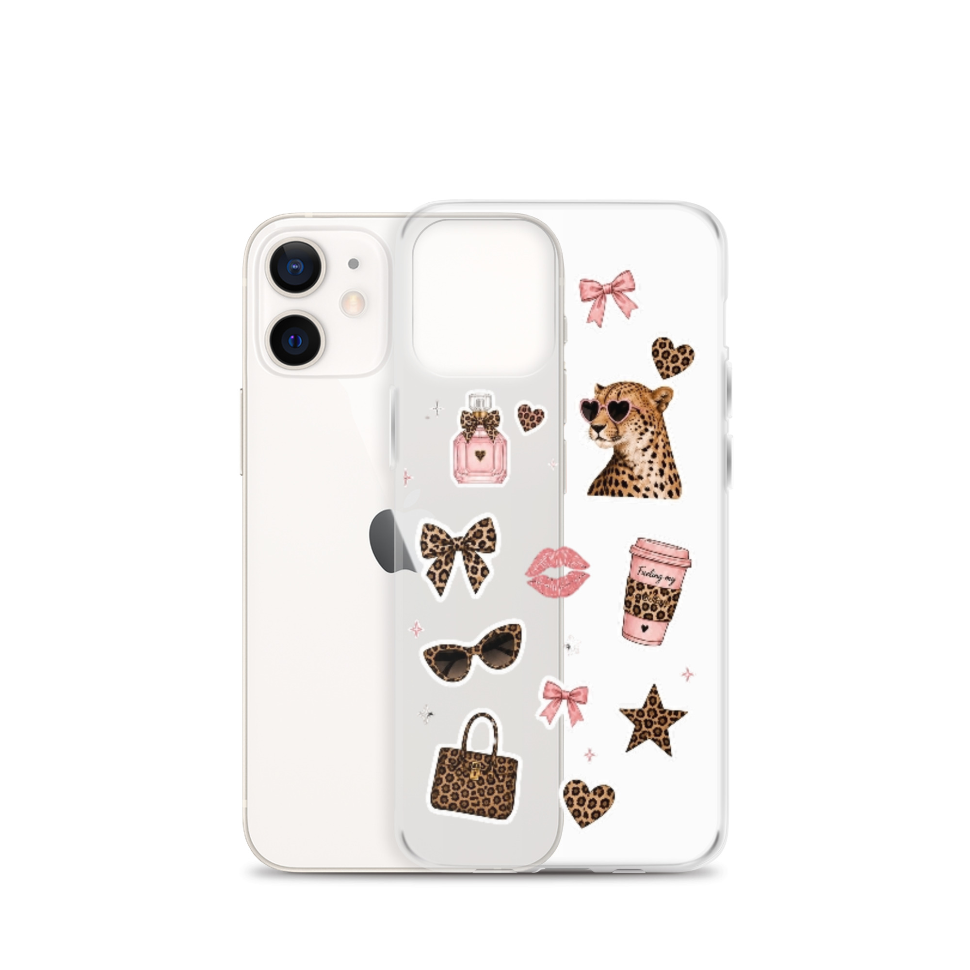 Cheetah Girl Stickers Clear Case for iPhone - Image 10