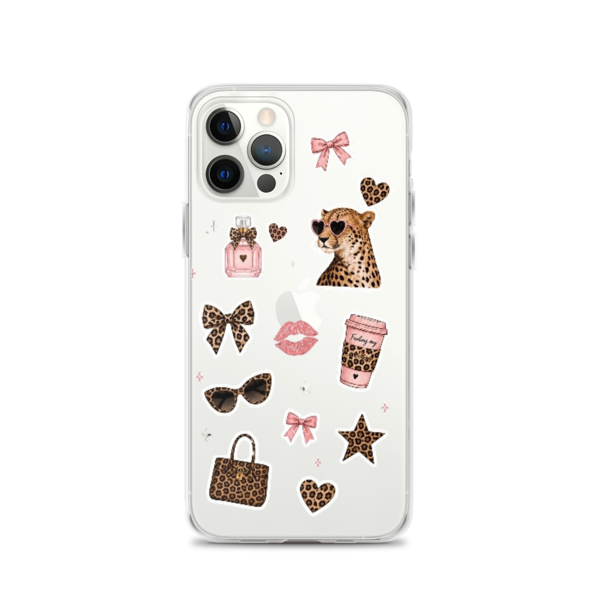 Cheetah Girl Stickers Clear Case for iPhone - Image 13