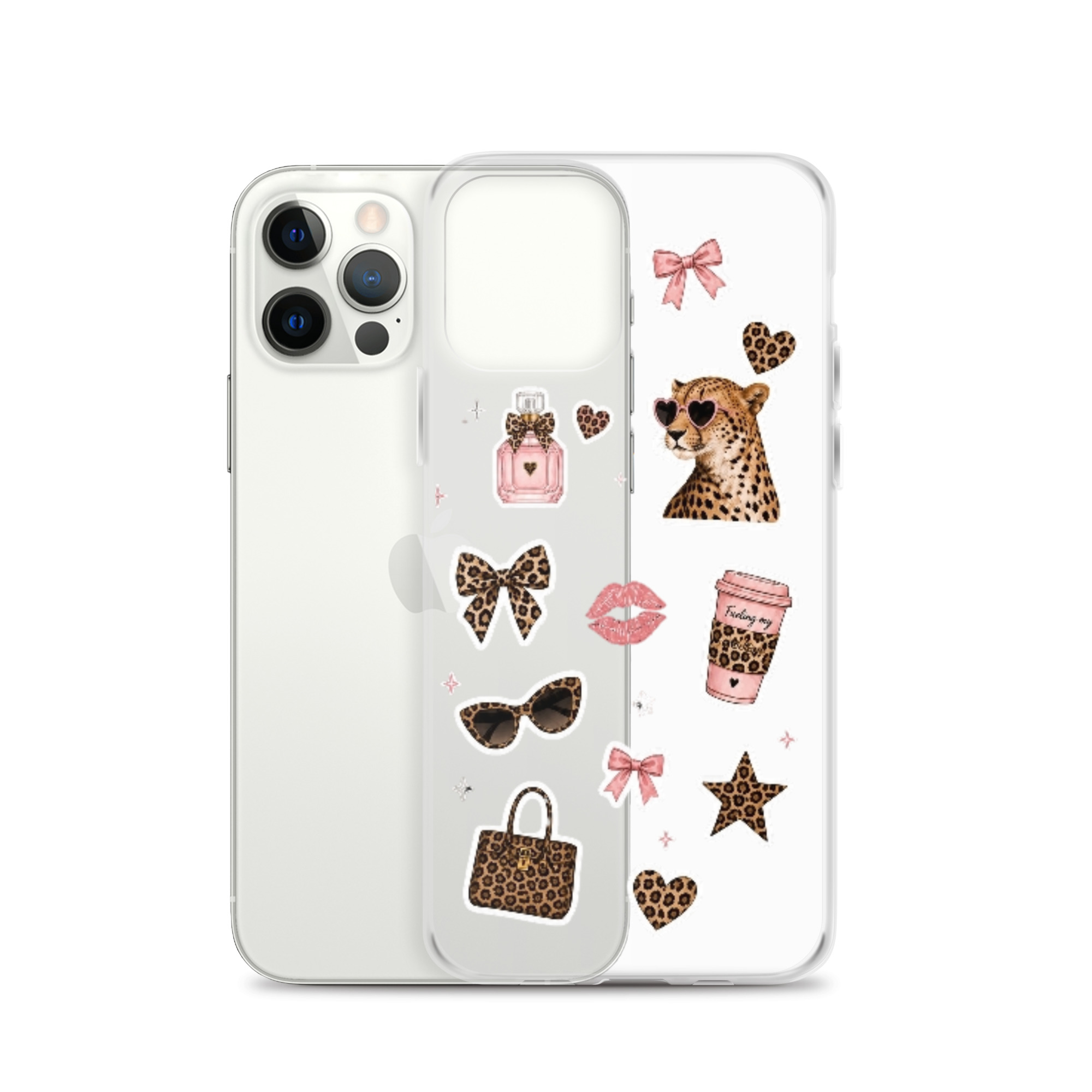 Cheetah Girl Stickers Clear Case for iPhone - Image 14