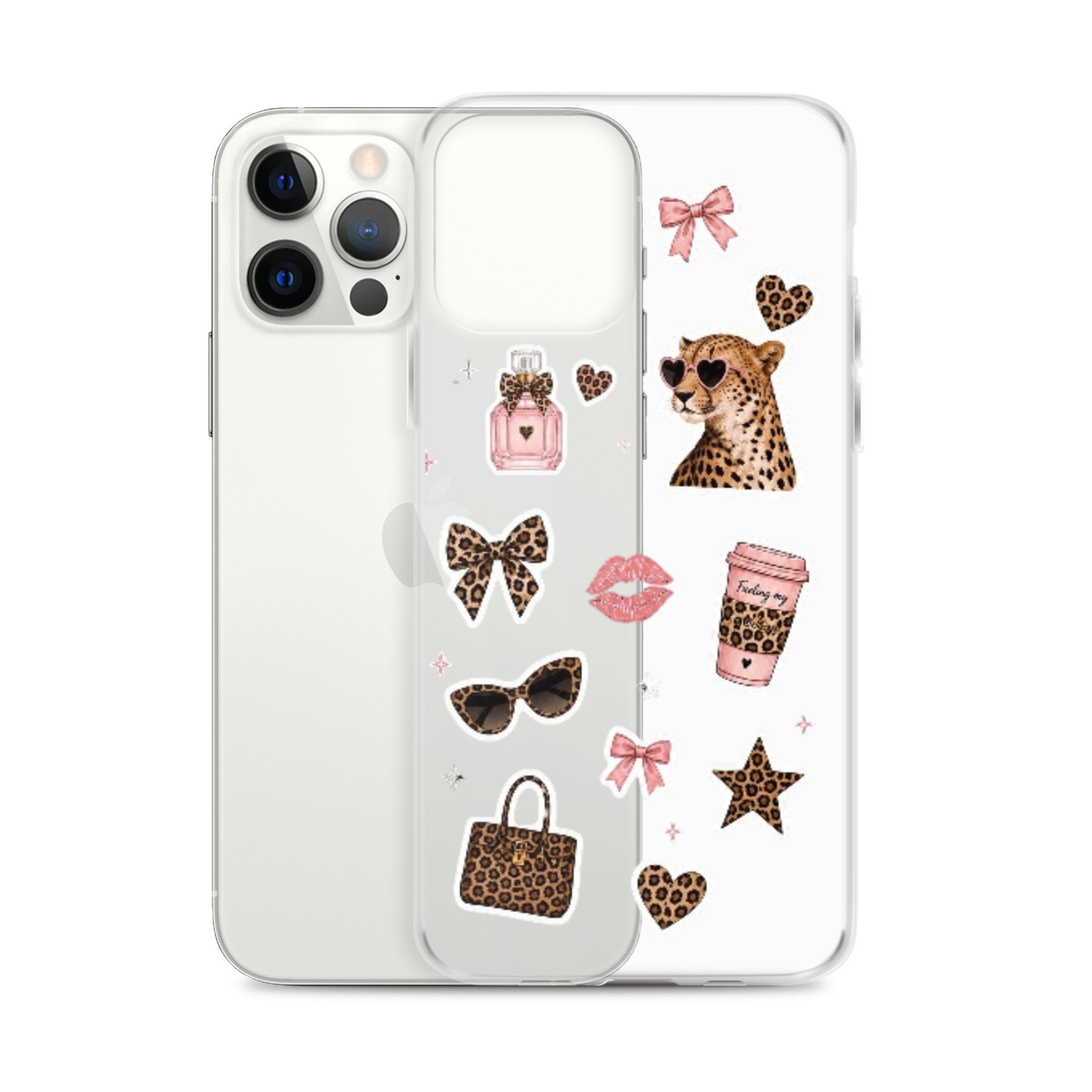 Cheetah Girl Stickers Clear Case for iPhone - Image 12