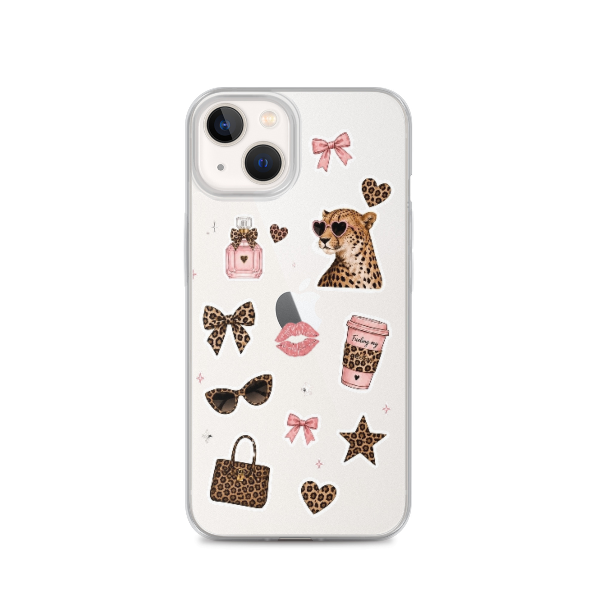 Cheetah Girl Stickers Clear Case for iPhone - Image 23