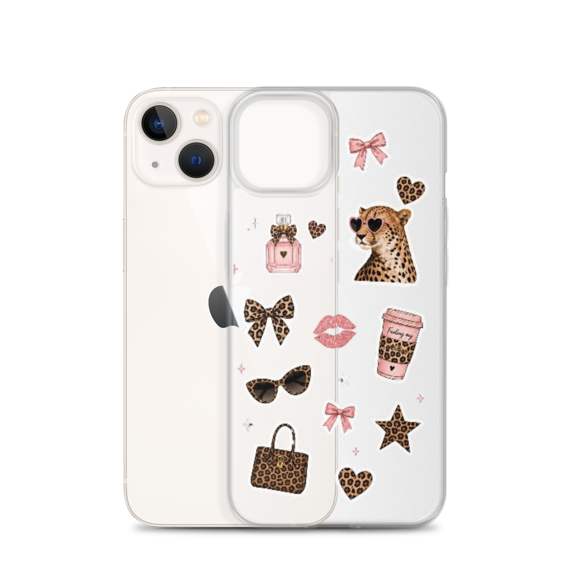 Cheetah Girl Stickers Clear Case for iPhone - Image 24