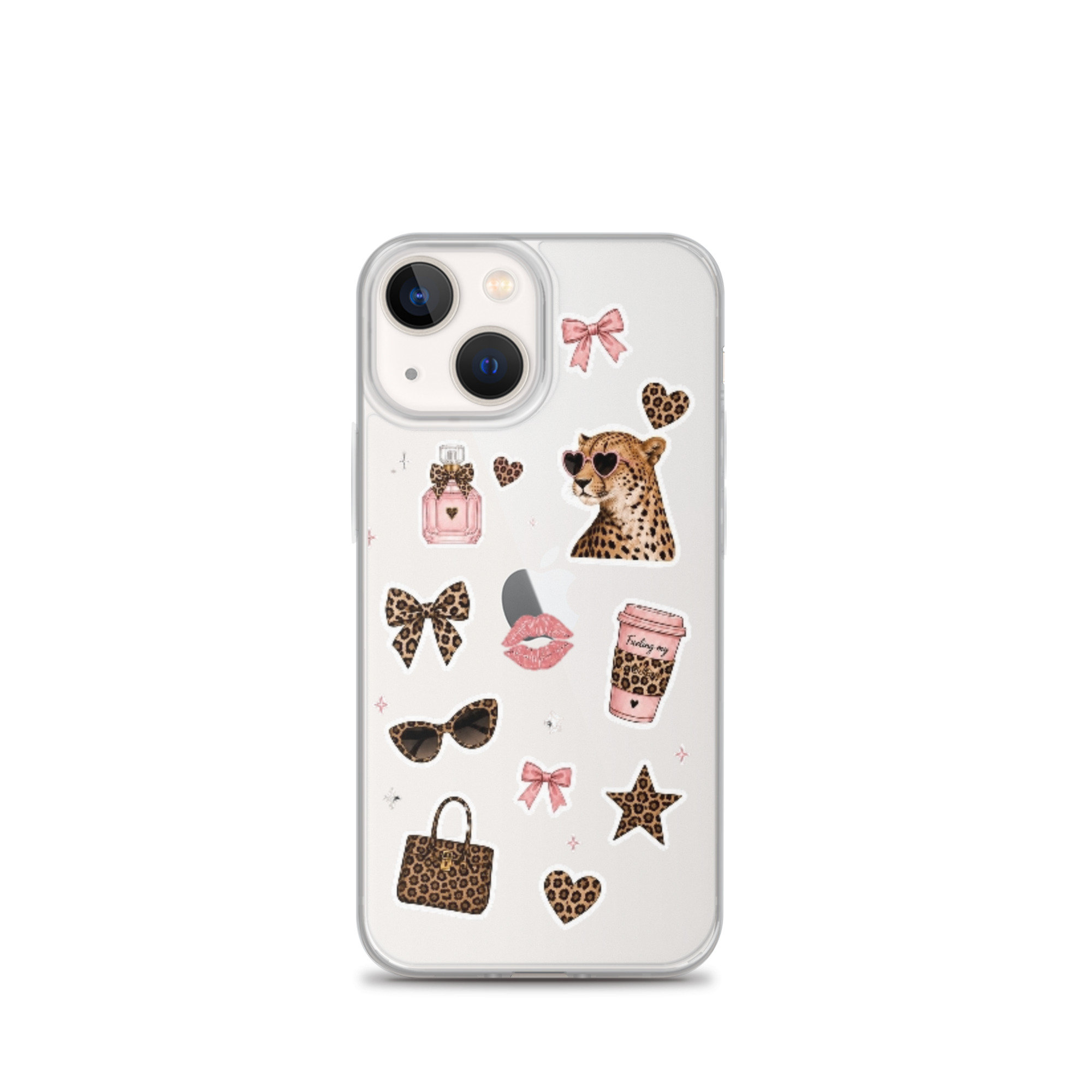 Cheetah Girl Stickers Clear Case for iPhone - Image 17