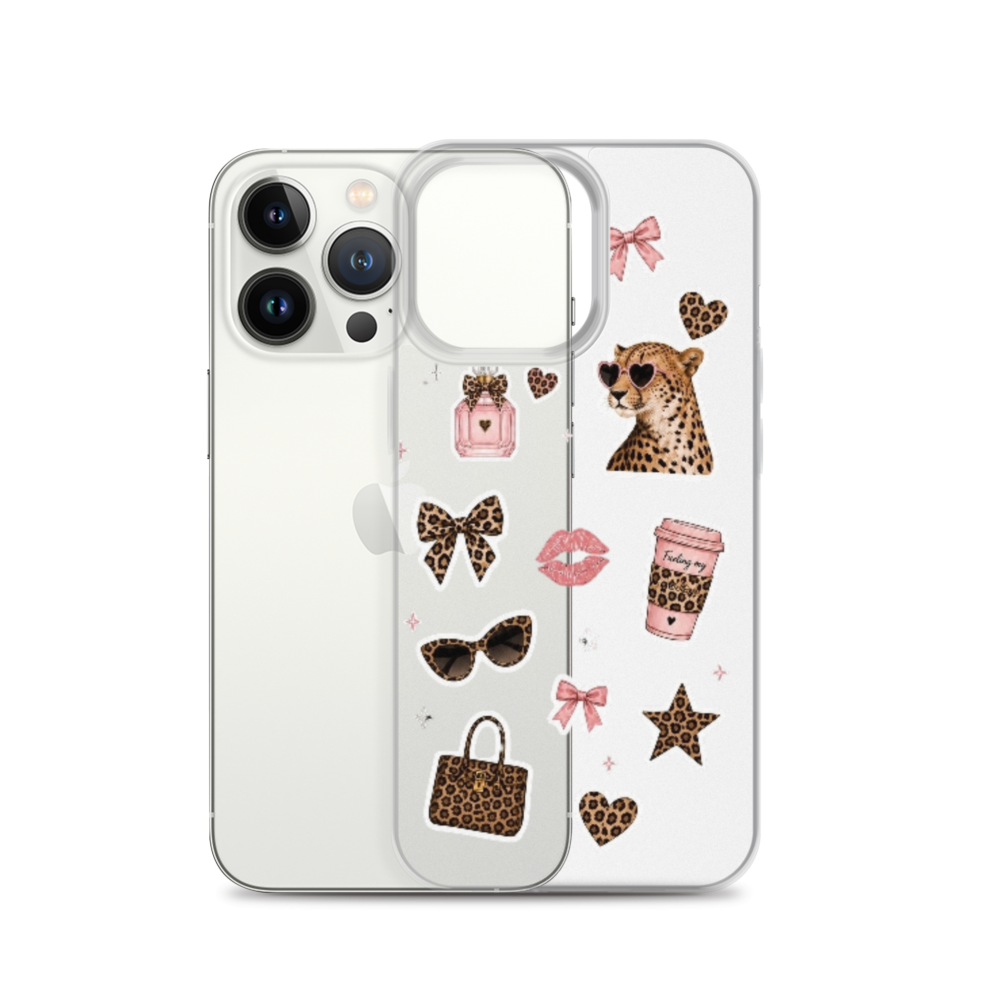 Cheetah Girl Stickers Clear Case for iPhone - Image 22