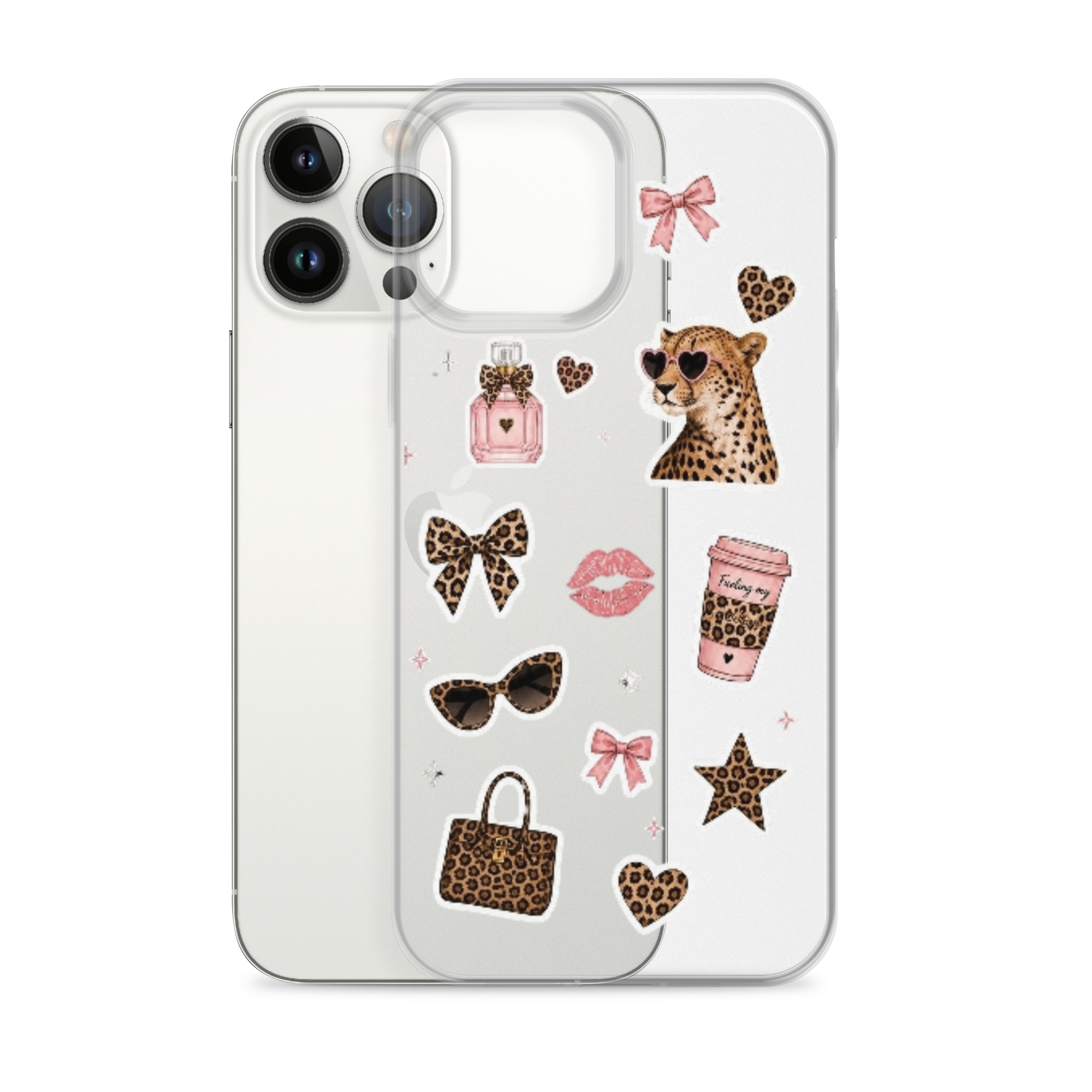 Cheetah Girl Stickers Clear Case for iPhone - Image 20
