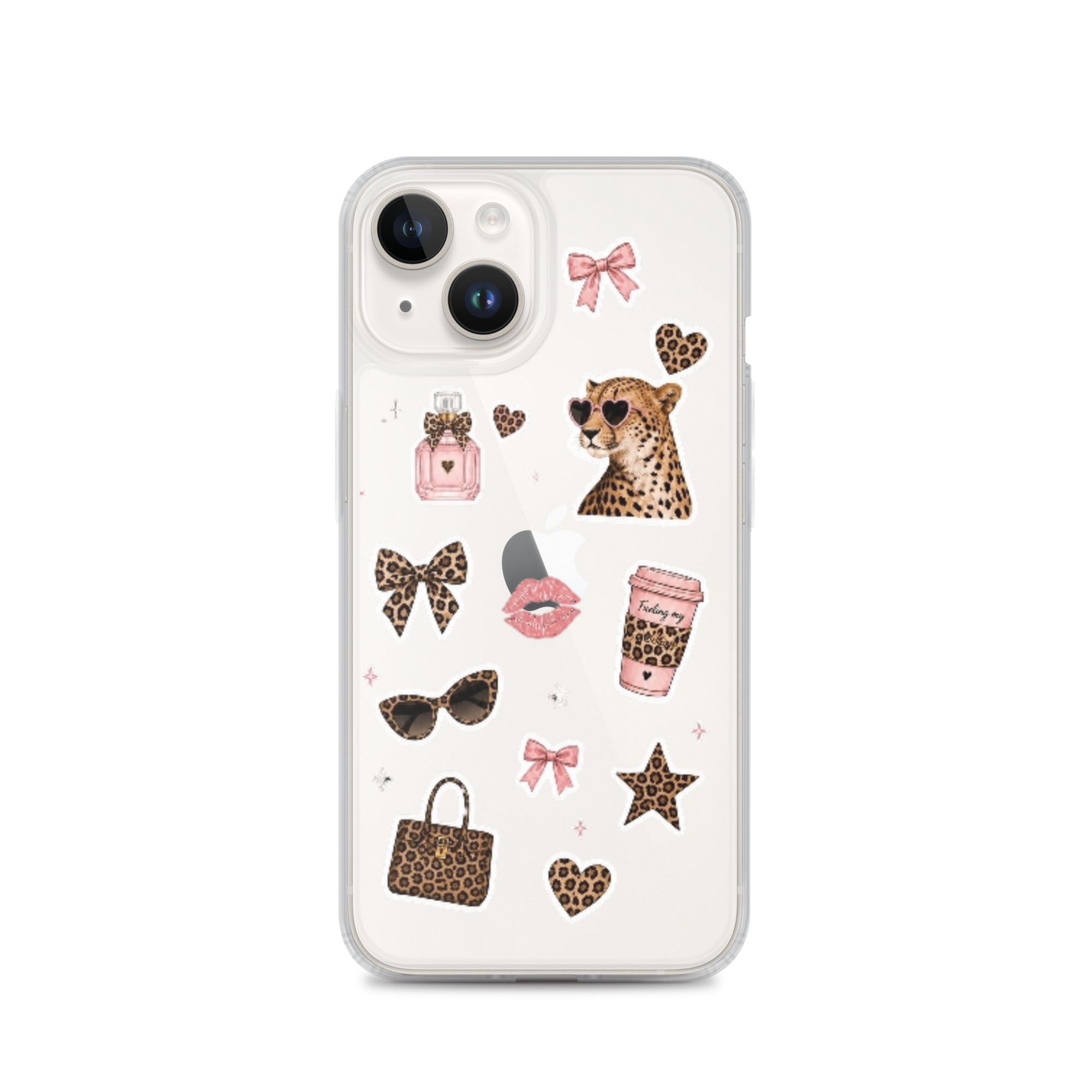 Cheetah Girl Stickers Clear Case for iPhone - Image 31