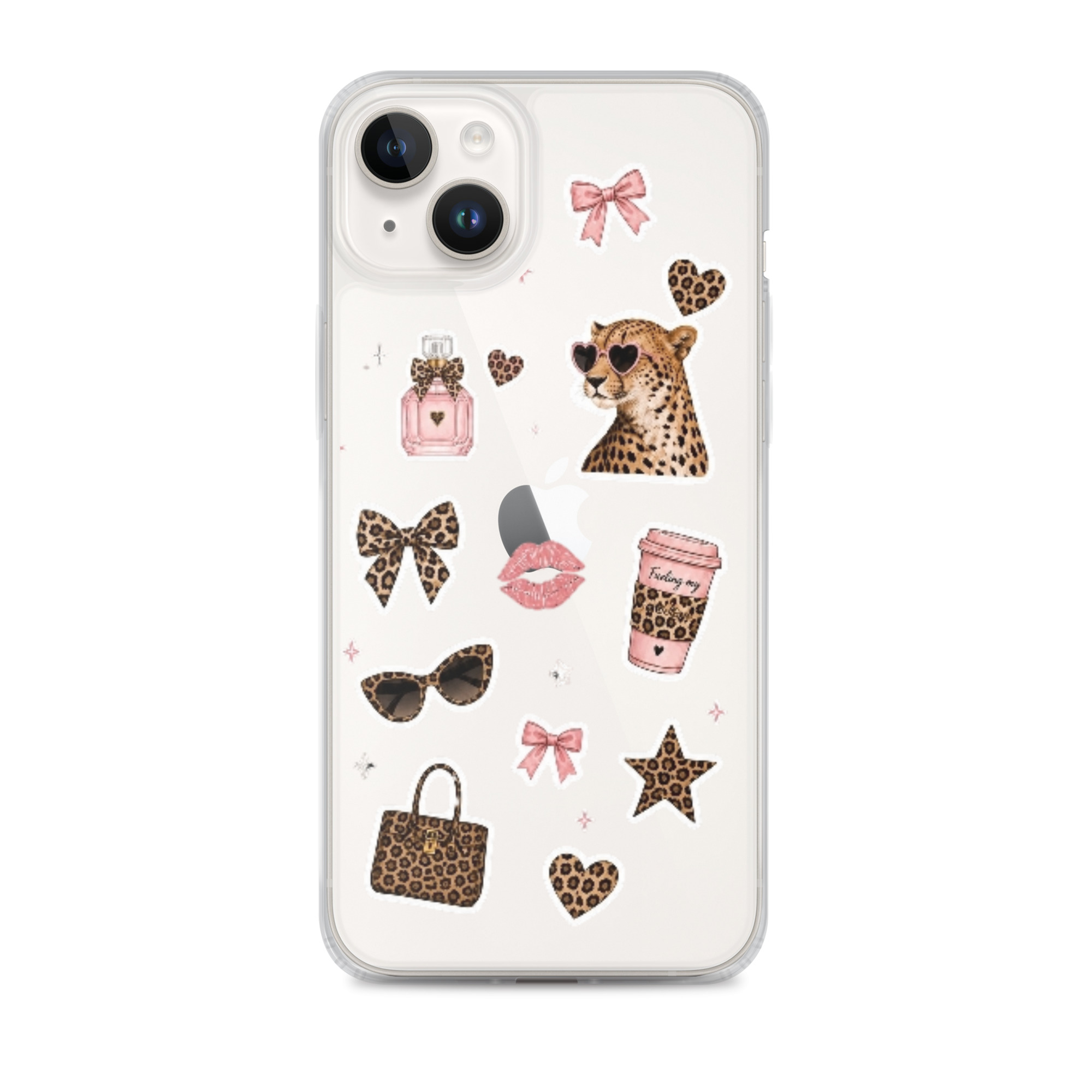 Cheetah Girl Stickers Clear Case for iPhone - Image 25