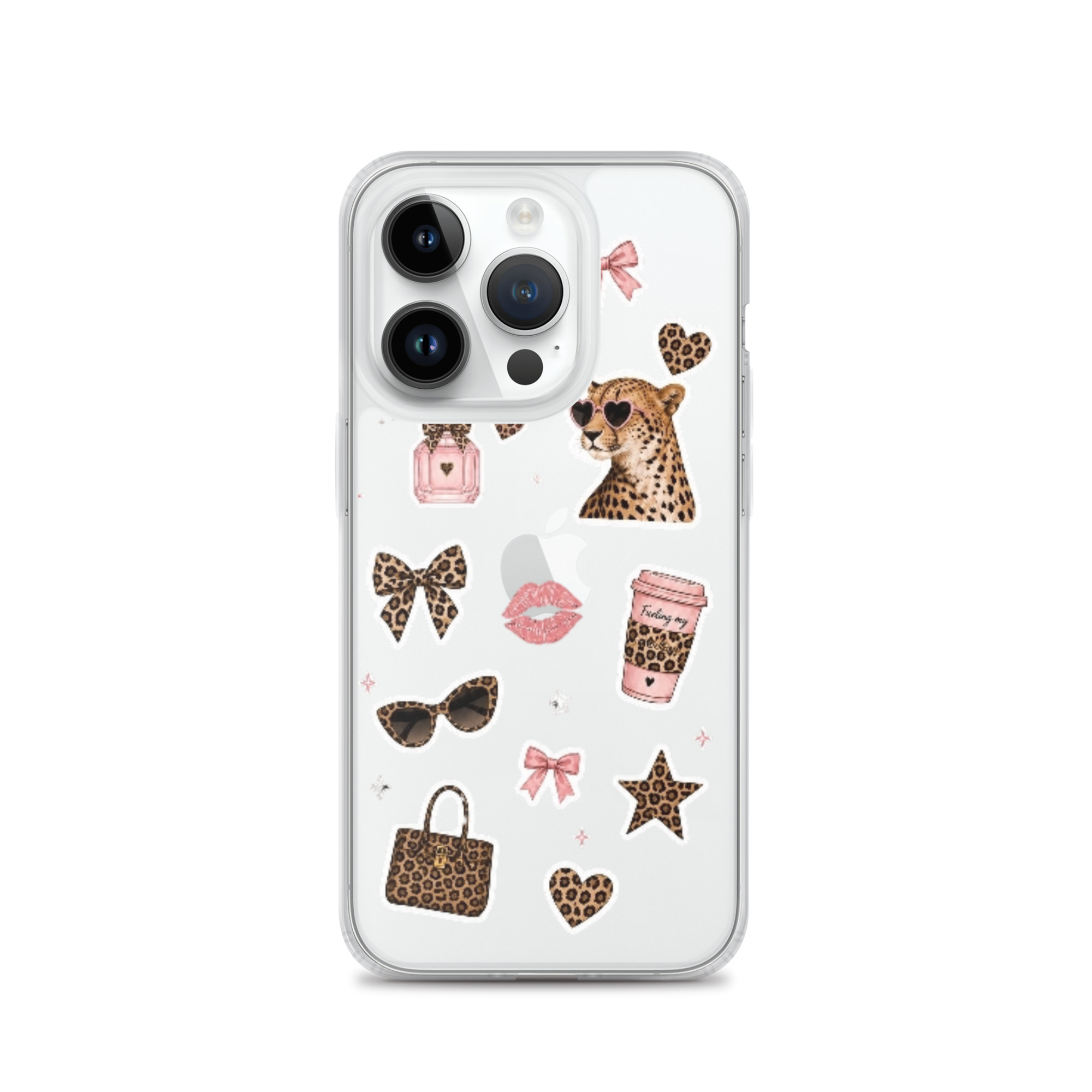 Cheetah Girl Stickers Clear Case for iPhone - Image 29