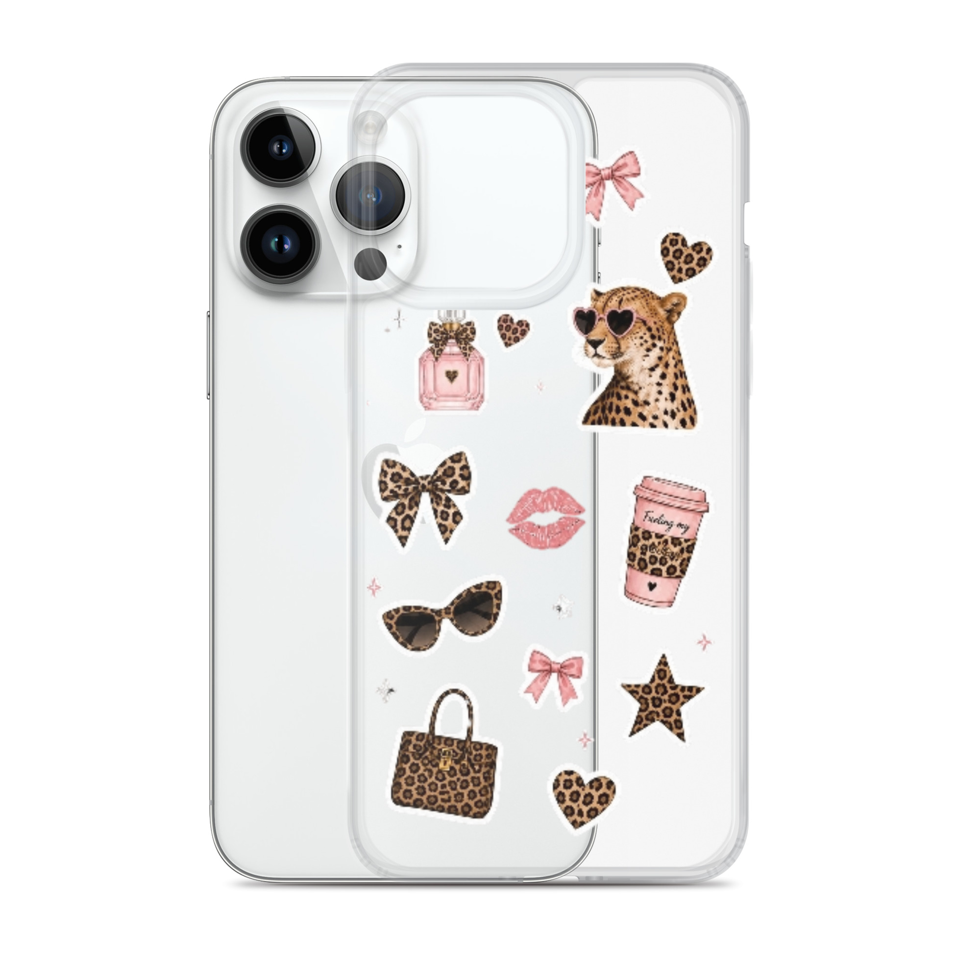 Cheetah Girl Stickers Clear Case for iPhone - Image 28