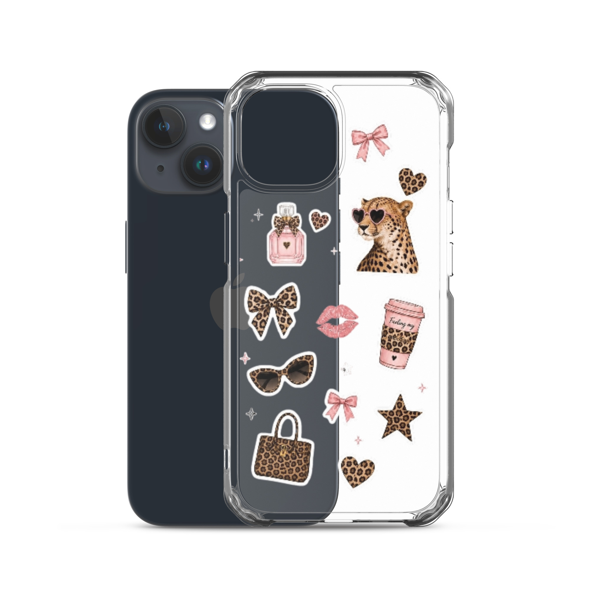 Cheetah Girl Stickers Clear Case for iPhone - Image 39