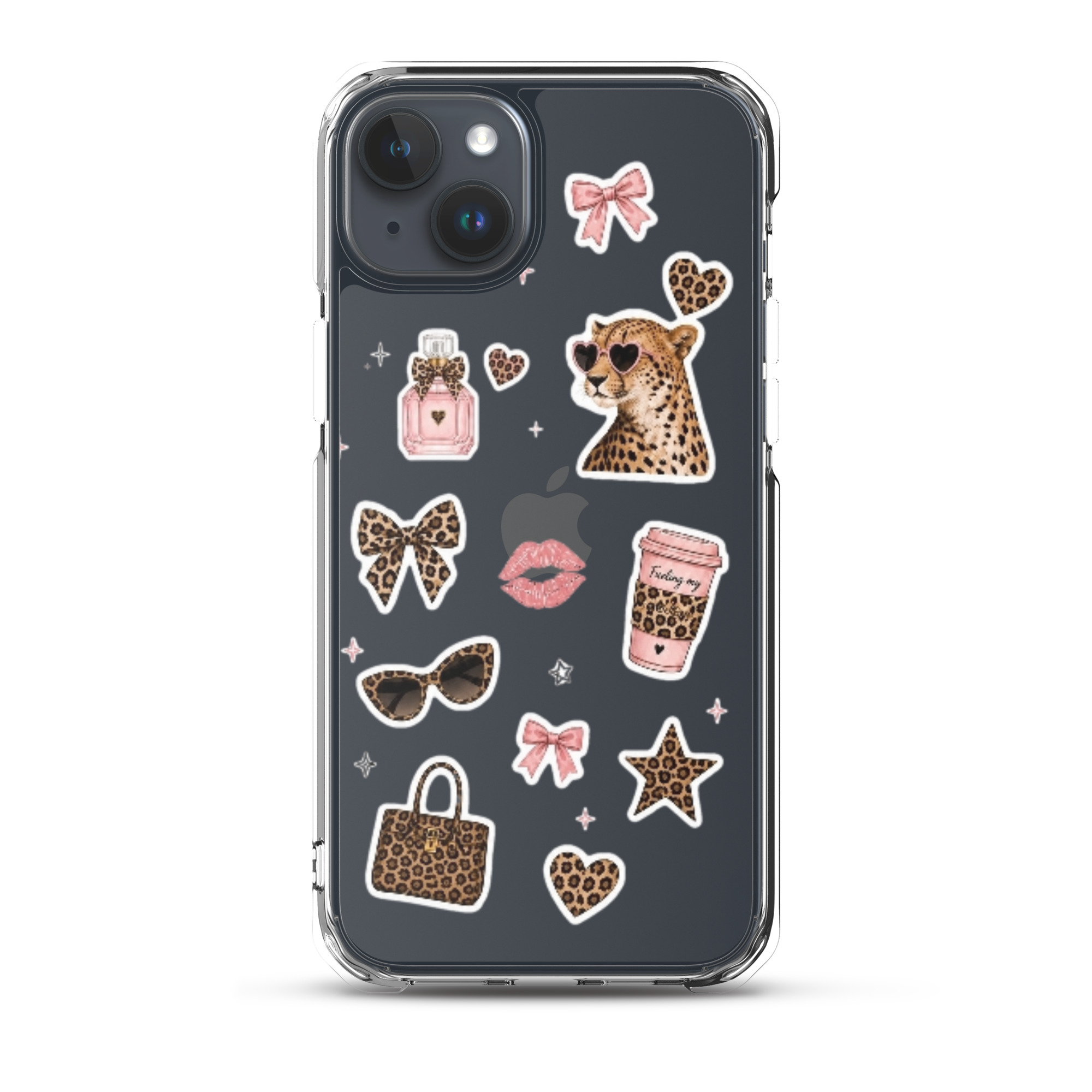 Cheetah Girl Stickers Clear Case for iPhone - Image 33