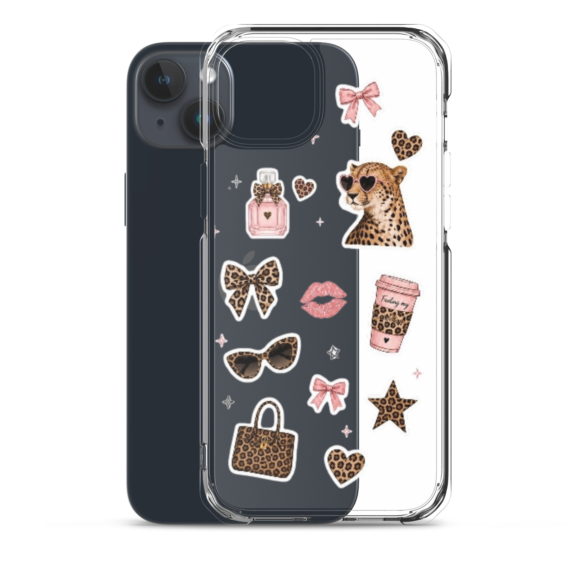 Cheetah Girl Stickers Clear Case for iPhone - Image 2