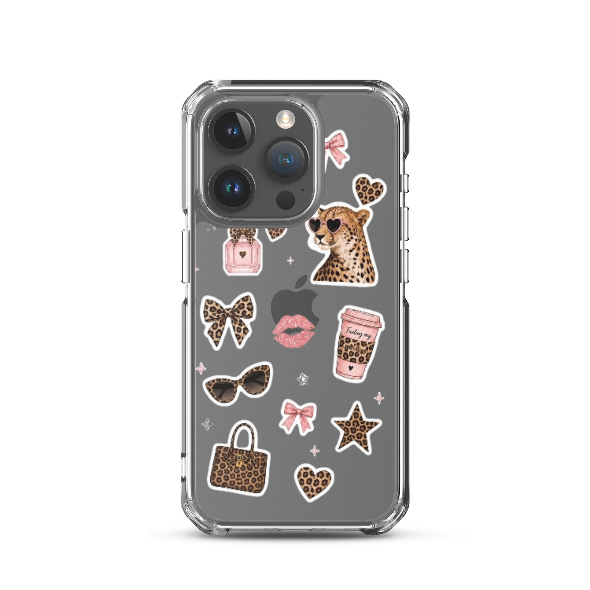 Cheetah Girl Stickers Clear Case for iPhone - Image 36