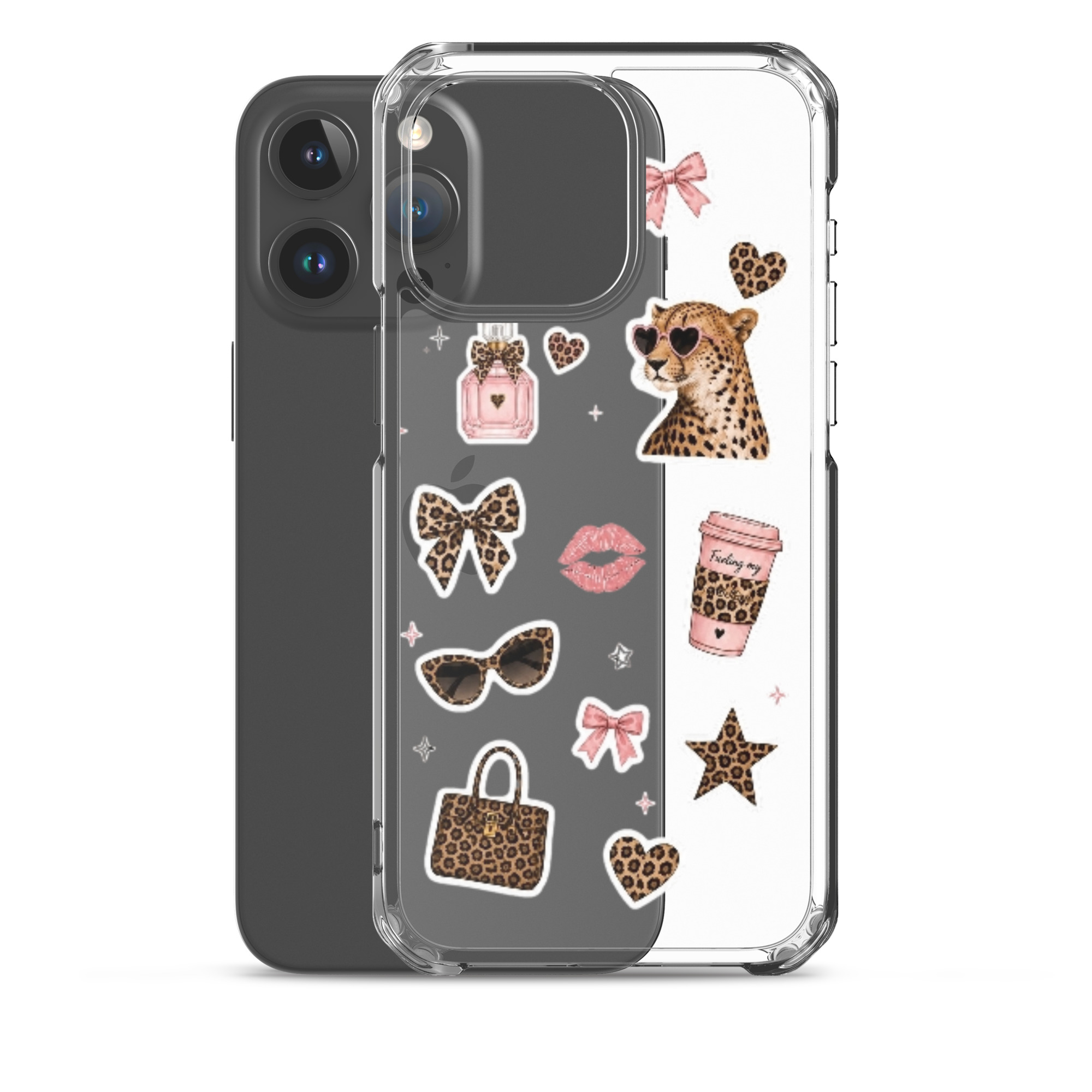 Cheetah Girl Stickers Clear Case for iPhone - Image 35