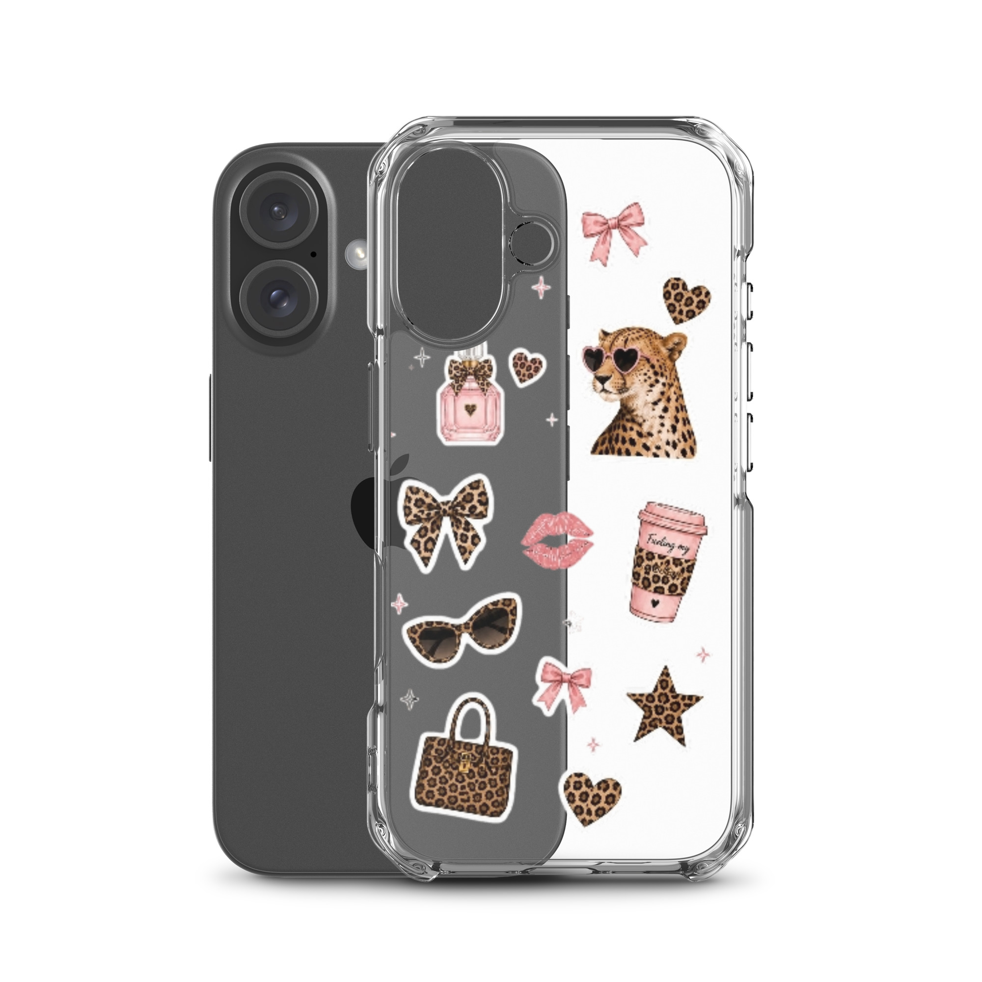 Cheetah Girl Stickers Clear Case for iPhone - Image 46