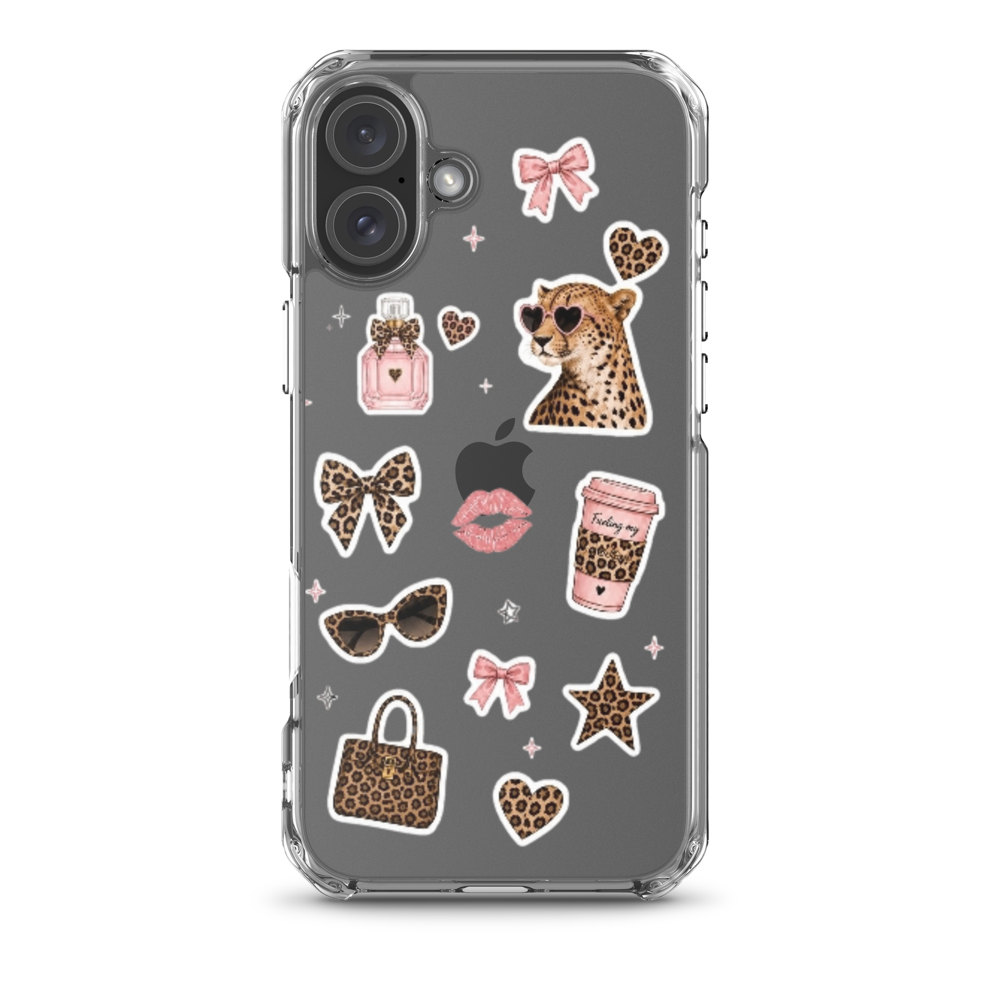 Cheetah Girl Stickers Clear Case for iPhone - Image 40