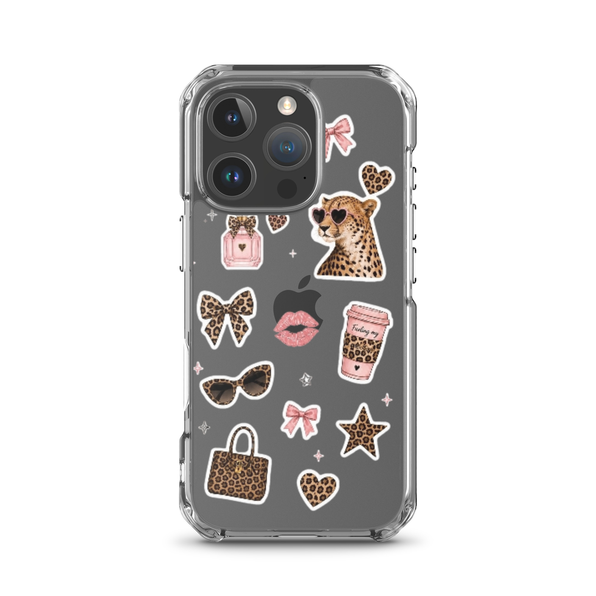 Cheetah Girl Stickers Clear Case for iPhone - Image 44