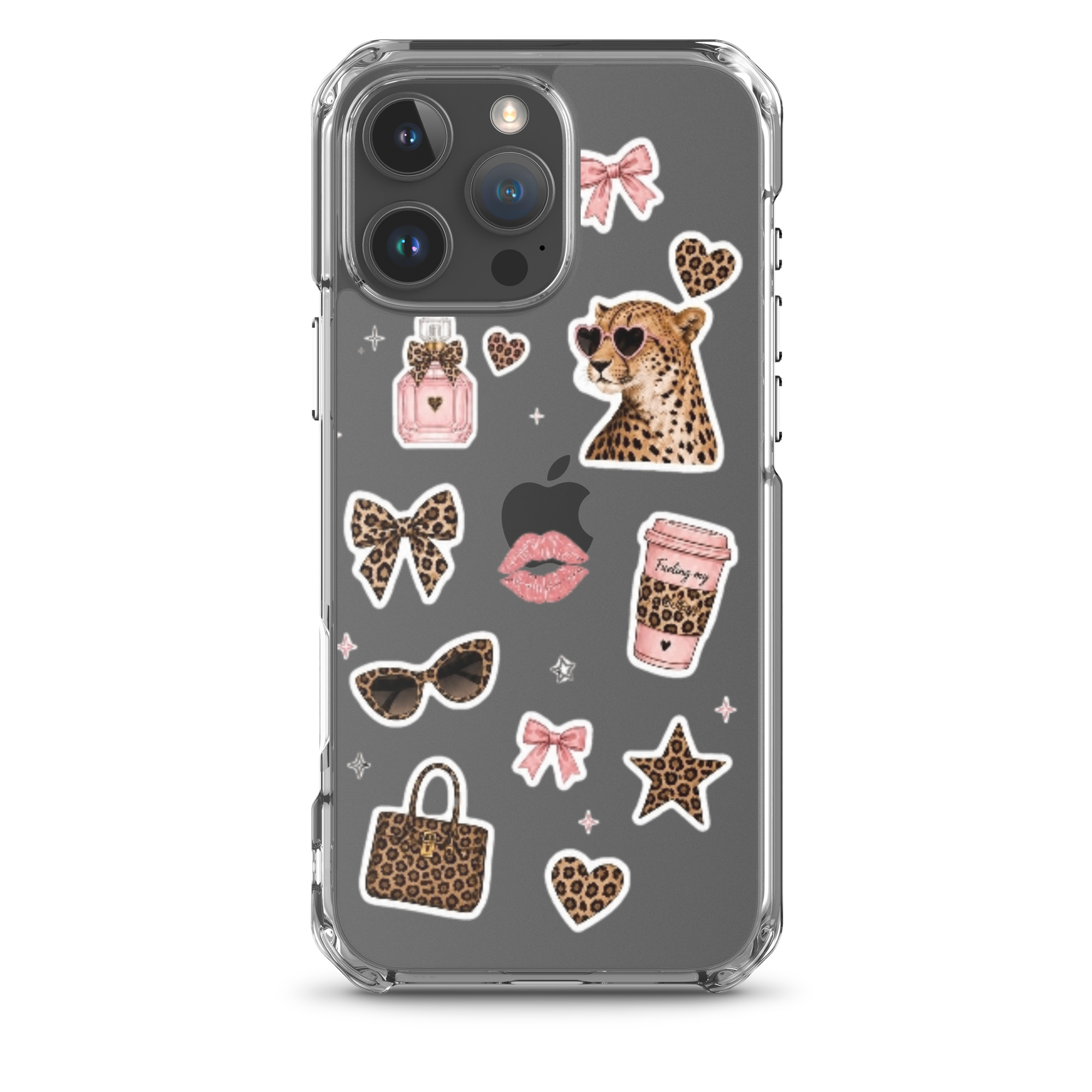 Cheetah Girl Stickers Clear Case for iPhone - Image 42