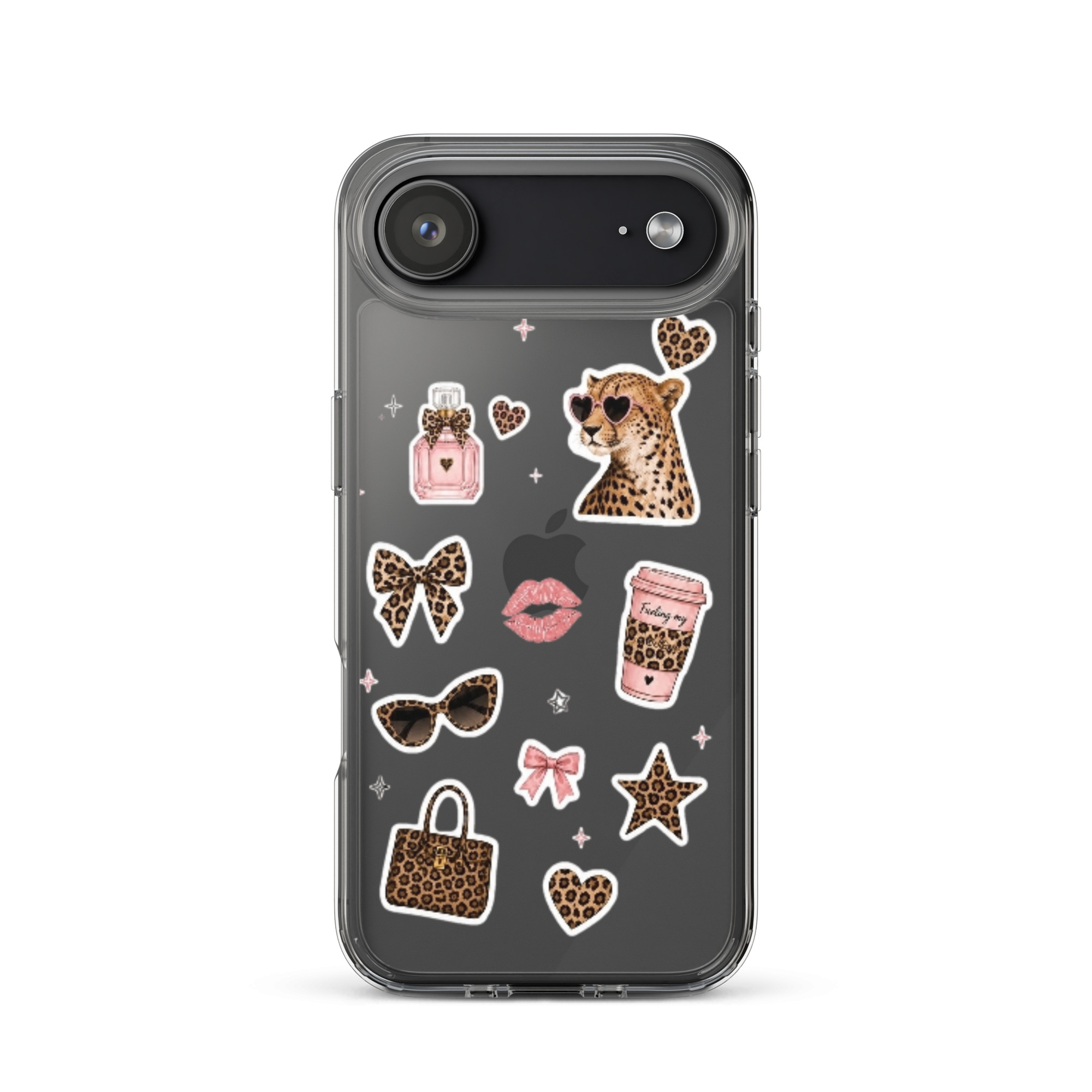 Cheetah Girl Stickers Clear Case for iPhone - Image 47