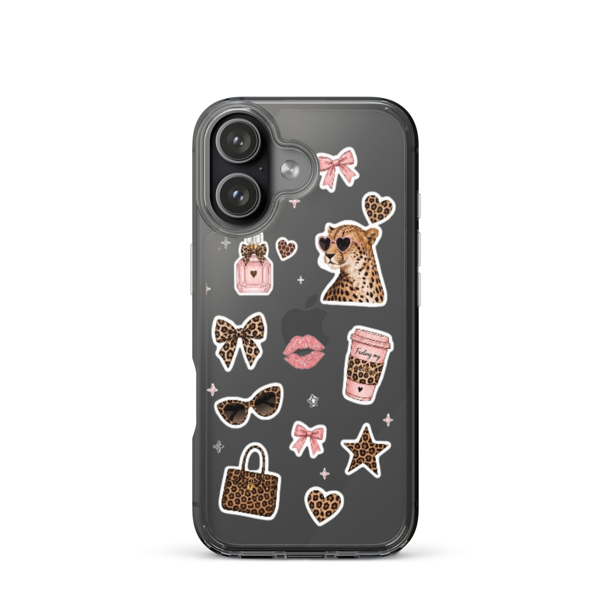 Cheetah Girl Stickers Clear Case for iPhone - Image 50