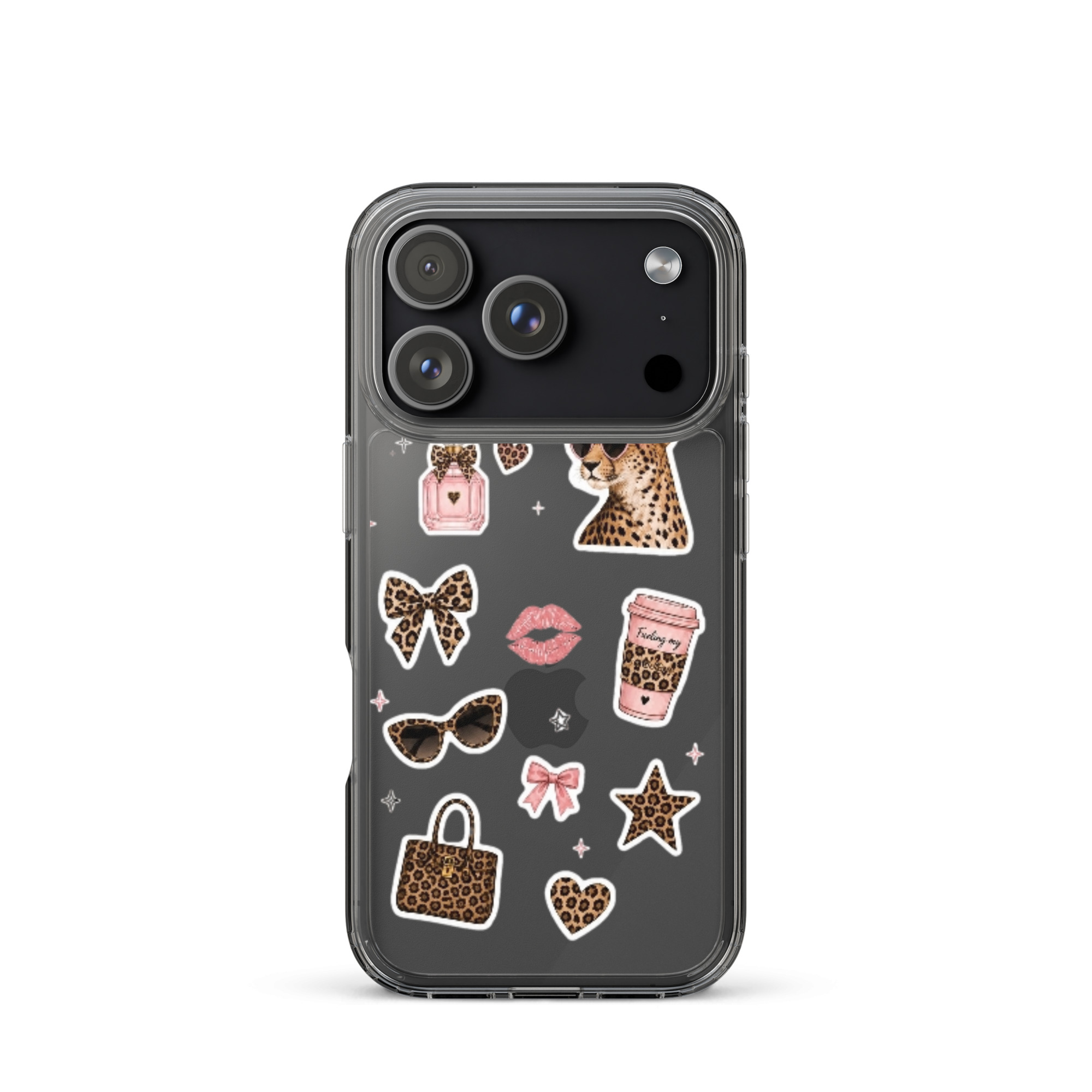 Cheetah Girl Stickers Clear Case for iPhone - Image 49