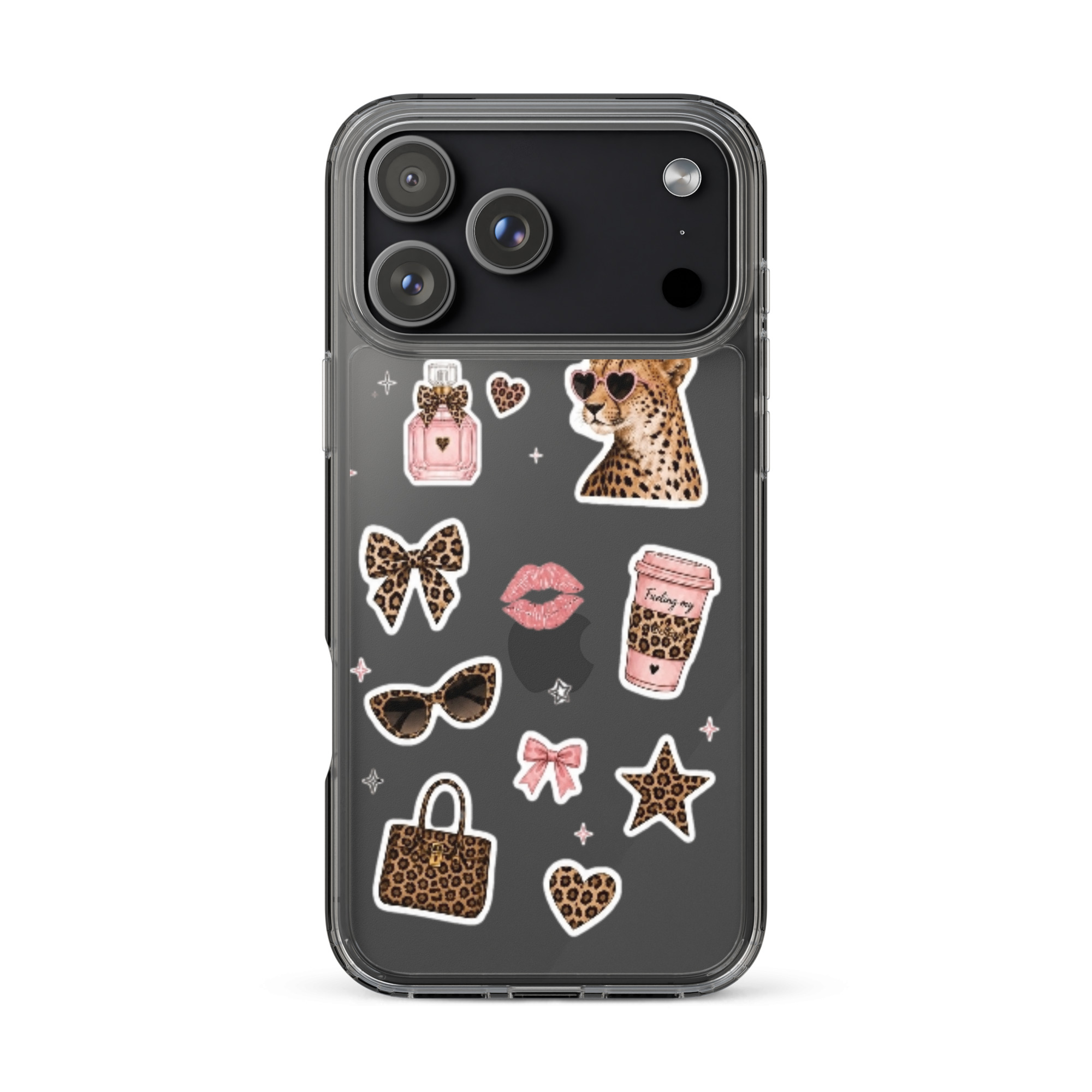 Cheetah Girl Stickers Clear Case for iPhone - Image 48