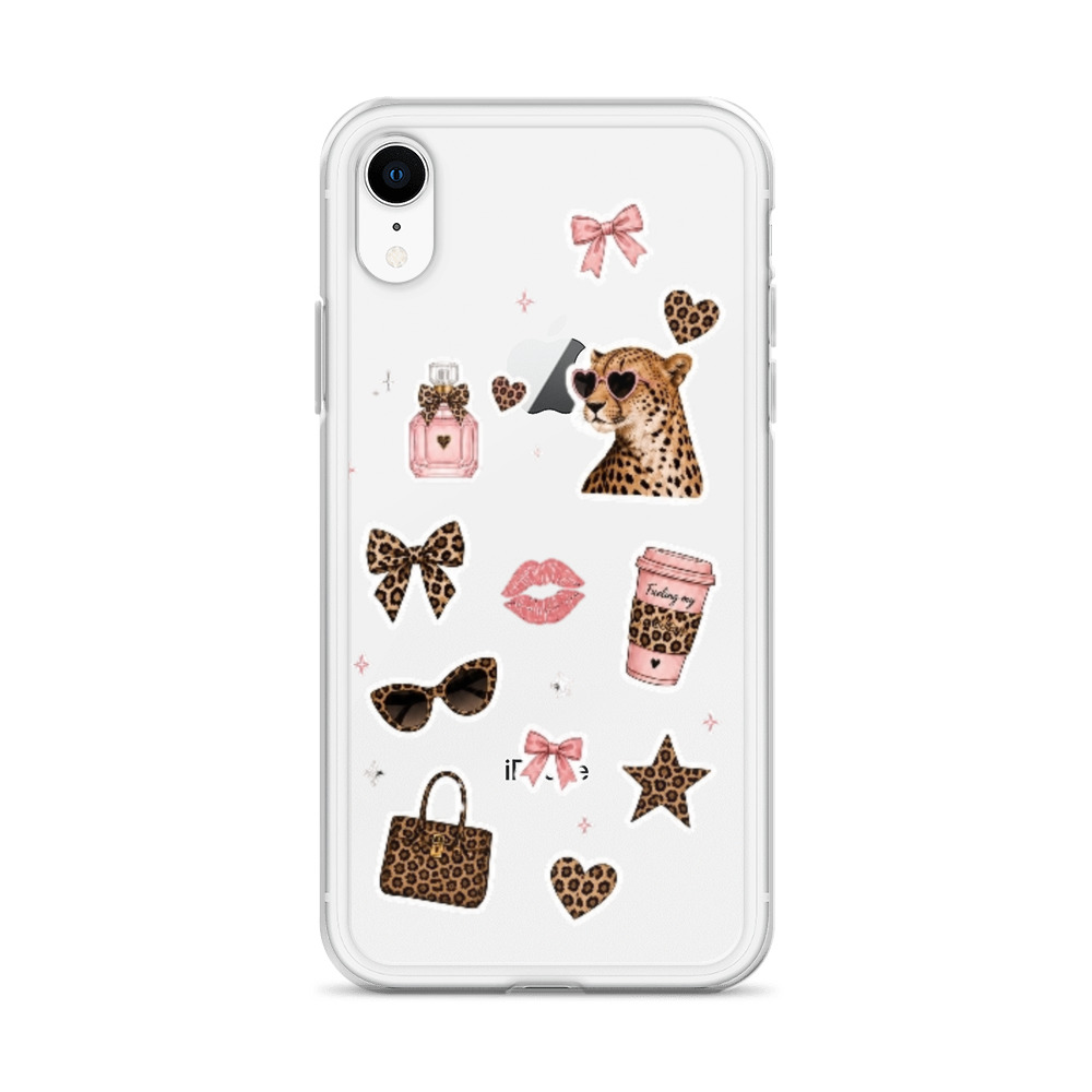 Cheetah Girl Stickers Clear Case for iPhone - Image 61