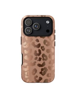 Bronze Chrome Leopard iPhone Case