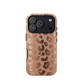 Bronze Chrome Leopard iPhone Case