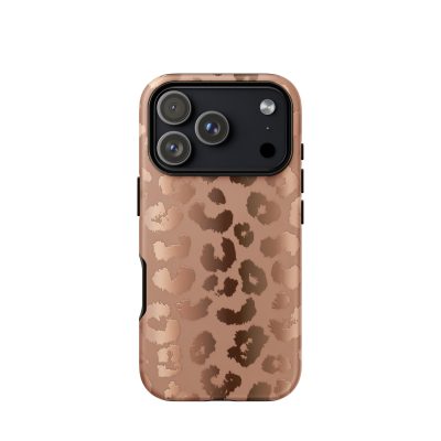 Bronze Chrome Leopard iPhone Case