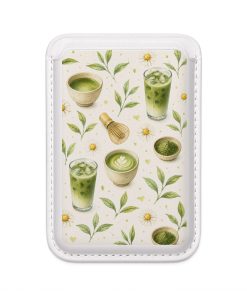 Matcha Pattern Vegan MagSafe Wallet — Vegan Wallet for Card & Cash