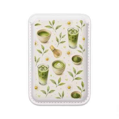 Matcha Pattern Vegan MagSafe Wallet — Vegan Wallet for Card & Cash