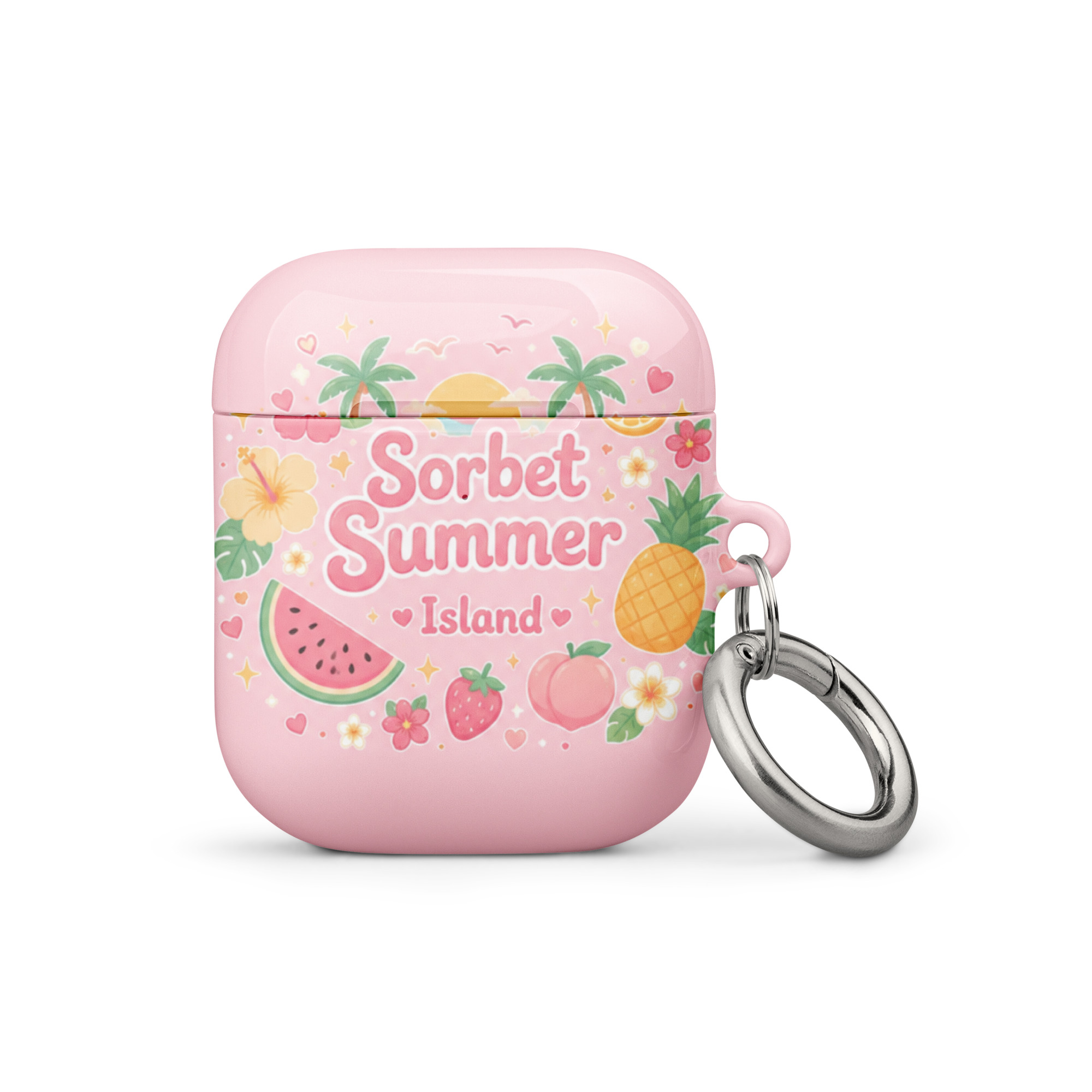 Sorbet Summer Island Silicone AirPods Case