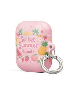 Alternative view of Sorbet Summer Island Silicone AirPods Case