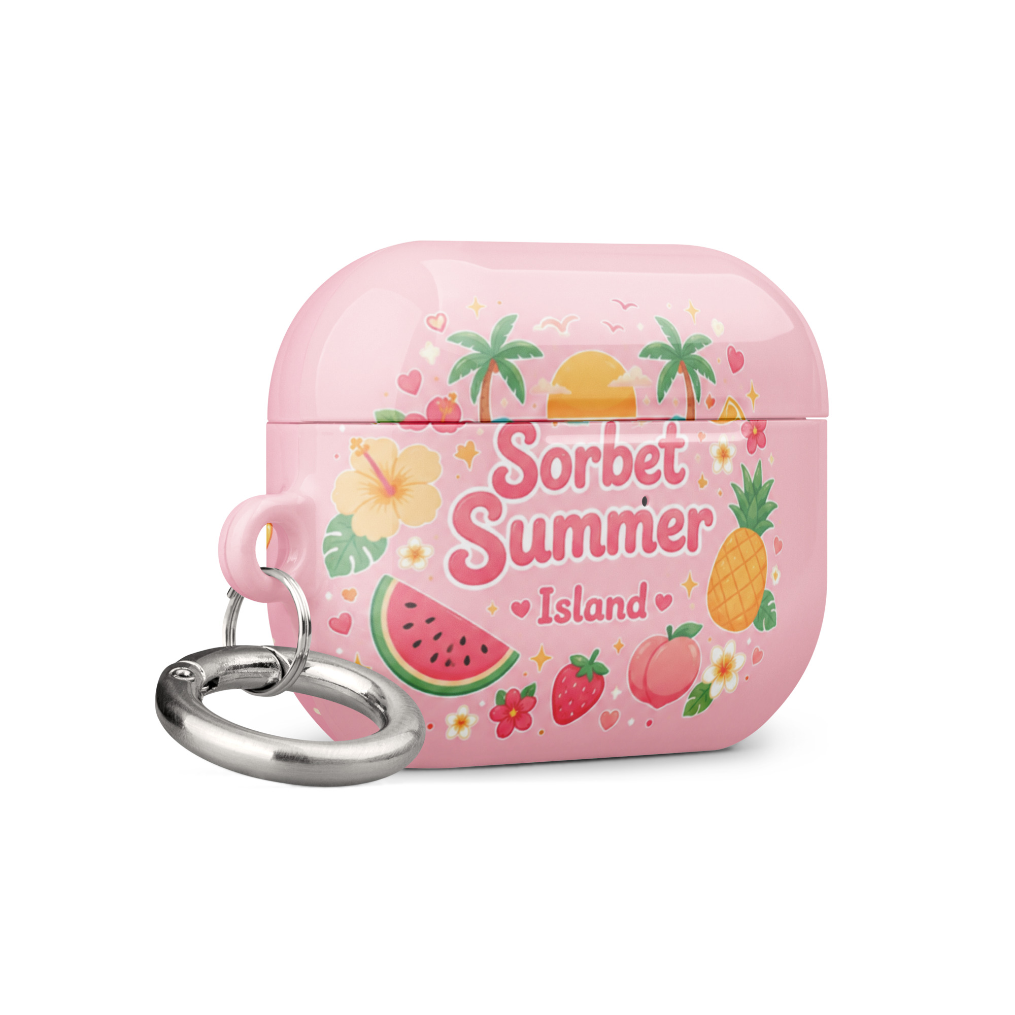 Sorbet Summer Island Silicone AirPods Case - Image 19