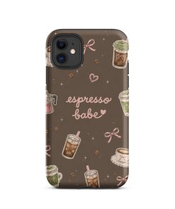 Alternative view of Espresso Babe Tough Case for iPhone