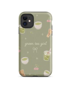 Alternative view of Green Tea Girl Tough Case for iPhone