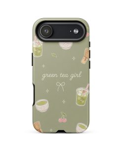 Green Tea Girl Tough Case for iPhone