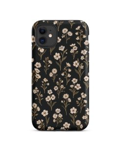 Alternative view of Elegant Black Floral Case iPhone Case