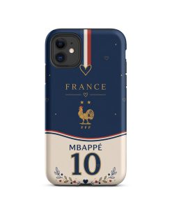 Alternative view of France Mbappé 10 Navy Fan iPhone Case
