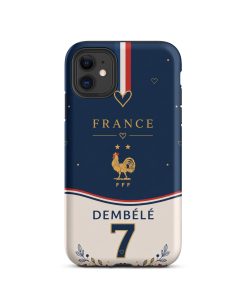 Alternative view of France Dembélé 7 Navy Fan iPhone Case