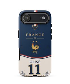 France Olise 11 Navy Fan iPhone Case